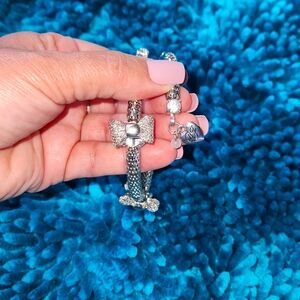 Betsy Johnson silver coil wrap bracelet